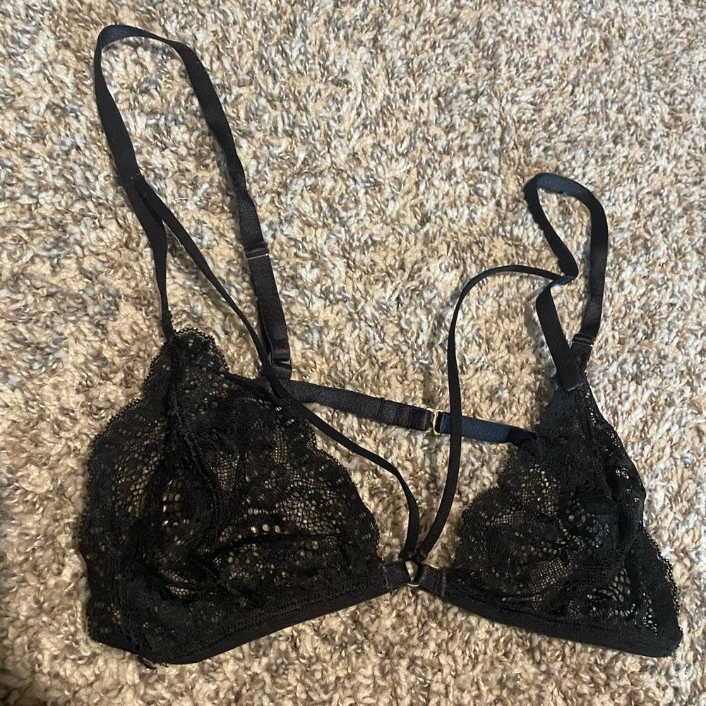 Strappy Black Lace Bralette